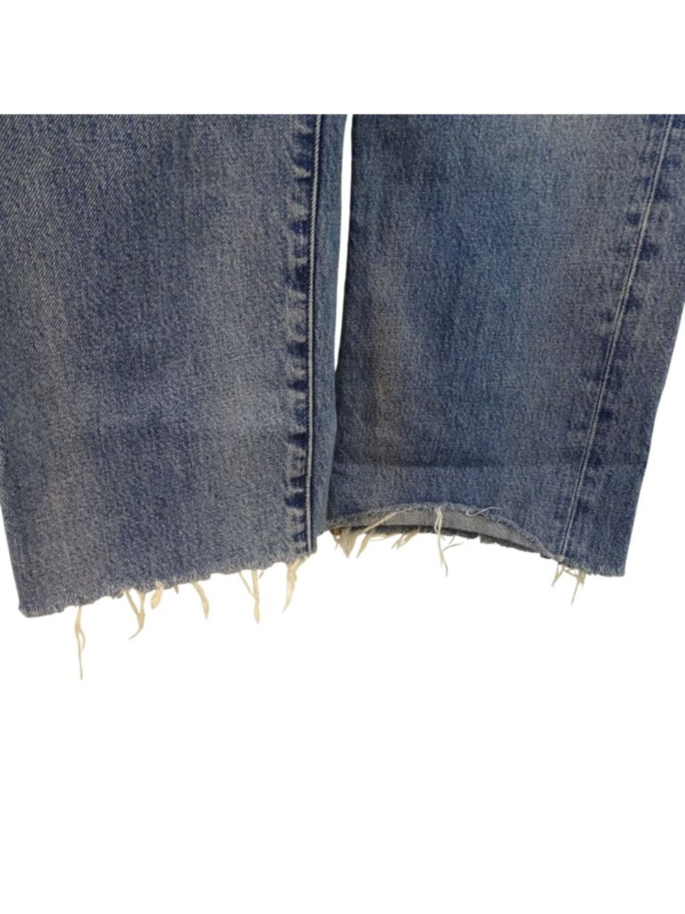 Madewell The Dean Easy Straight Jean Women Light Wash Raw Hem Button Fly Size 28 - Picture 7 of 15